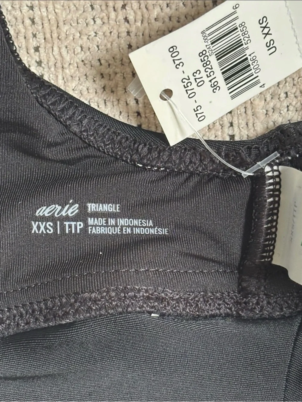 NWT Aerie Longline Plunge Triangle Bikini Swim Top